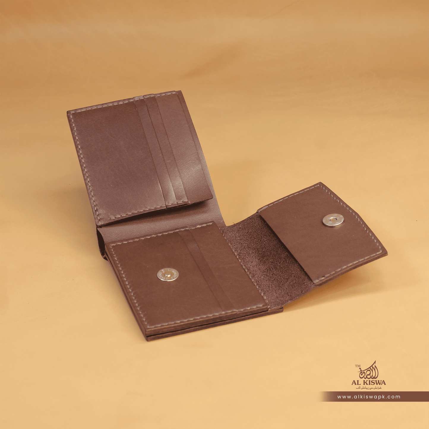 BiFold Classic With Coin Pockets-01 (BROWN)