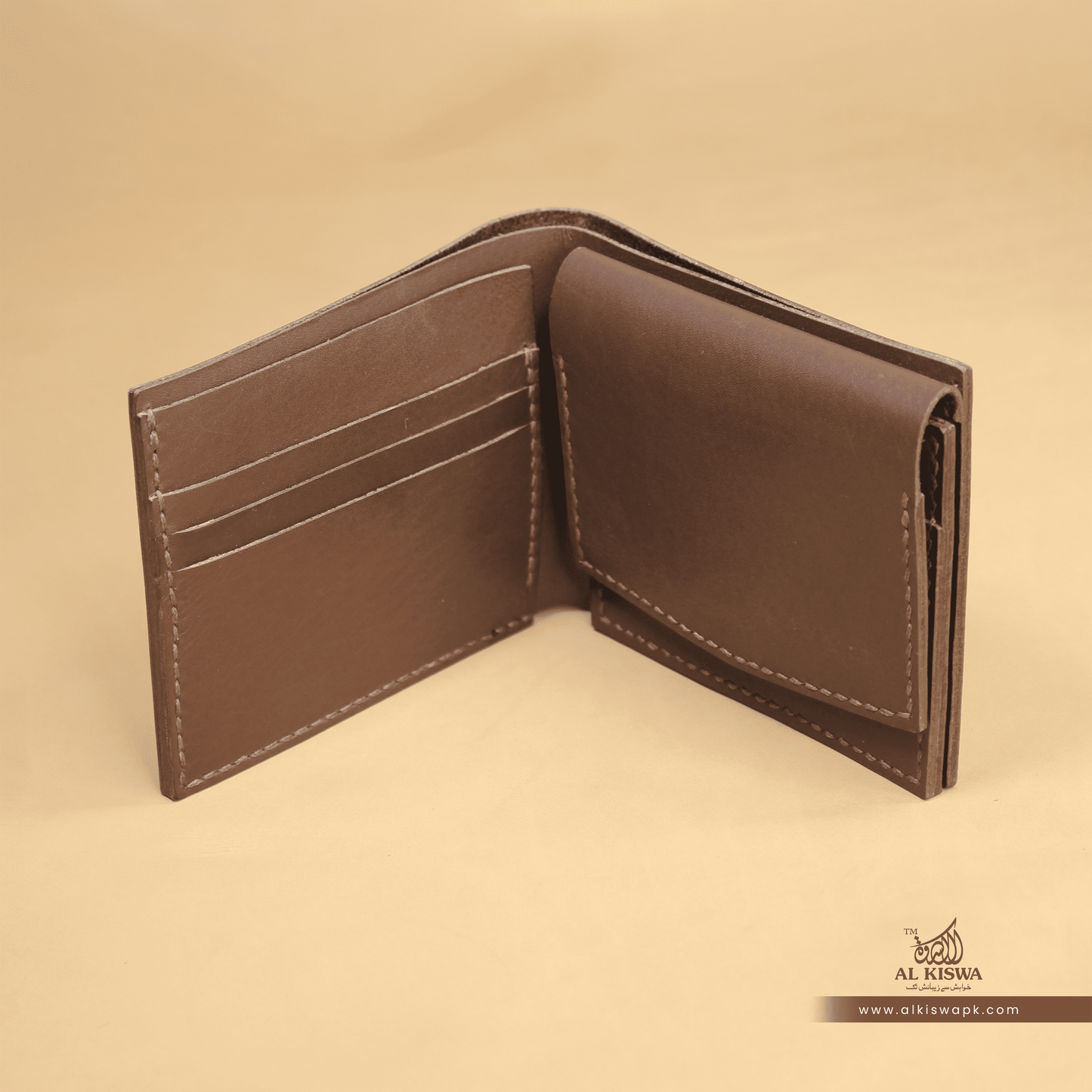 BiFold Classic With Coin Pockets-01 (BROWN)