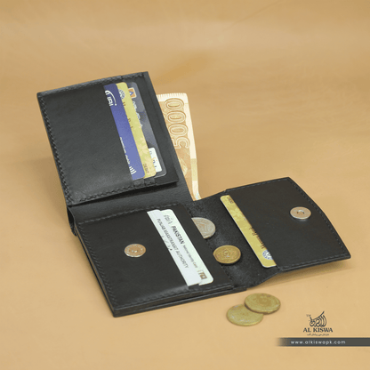 BiFold Classic With Coin Pockets-01 (BLACK)